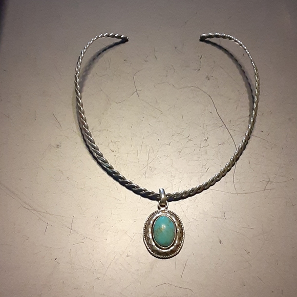 Southwestern style Turquoise stone set in Sterling - Picture 1 of 1